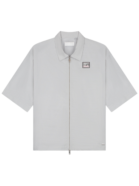Croyez Croyez Crinkle Patch Shirt - Light Grey