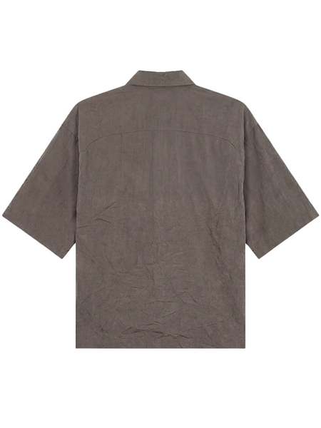 Croyez Croyez Crinkle Patch Shirt - Washed Brown