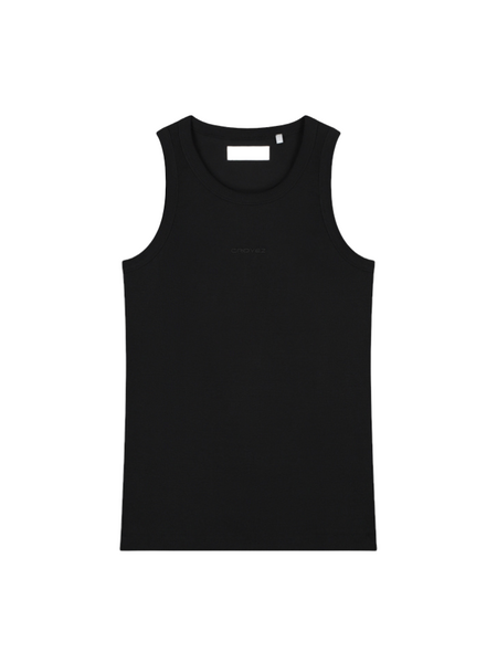 Croyez Ribbed Tank Top - Black