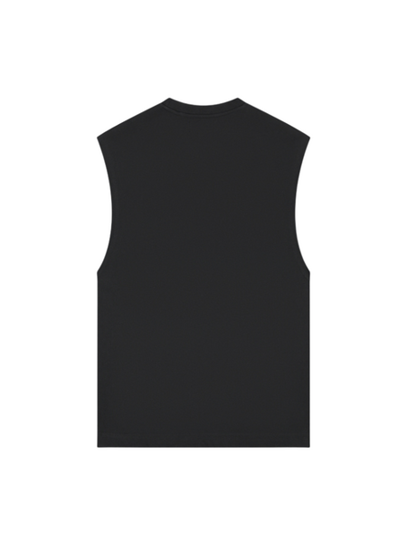 Croyez Croyez Cutout Heart Sleeveless T-Shirt - Black