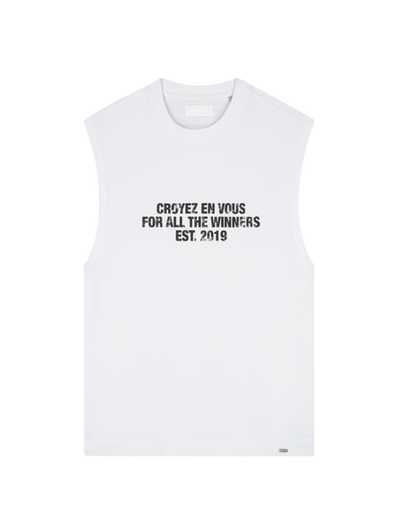 Croyez Croyez Winners Sleeveless T-Shirt - White