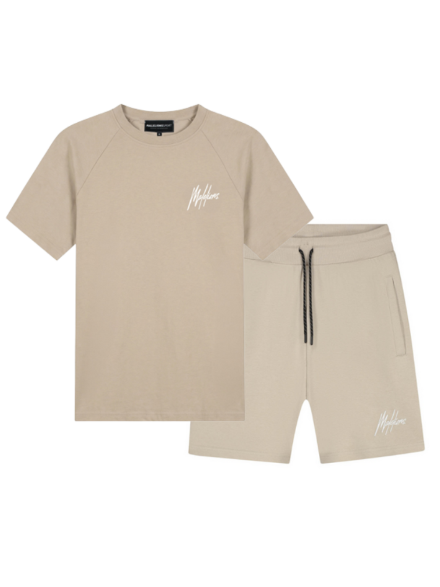 Malelions Malelions Sport Logo Combi-Set - Beige