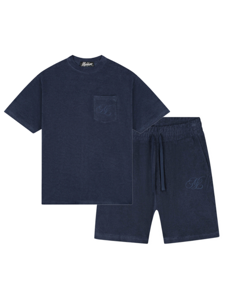Malelions Emblem Towelling Combi-Set - Navy