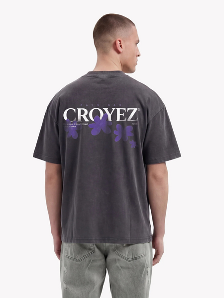 Croyez Croyez Botanique T-Shirt - Acid Wash/Dark Purple