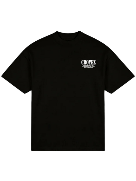 Croyez Croyez Flower And Heart T-Shirt - Black