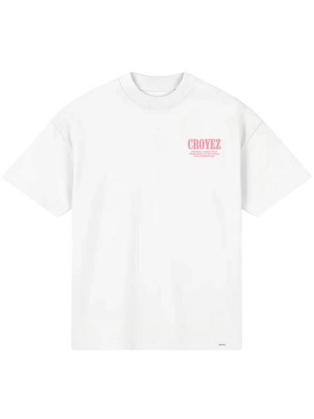 Croyez Croyez Flower And Heart T-Shirt - White/Pink