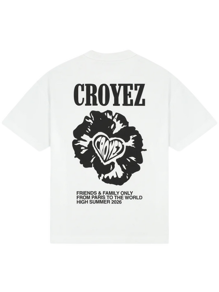 Croyez Croyez Flower And Heart T-Shirt - White