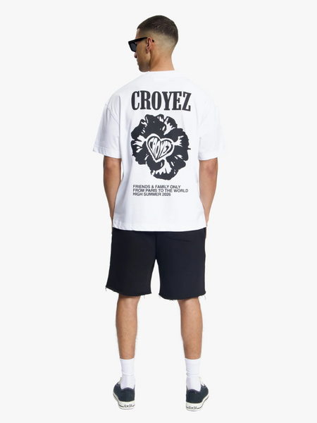 Croyez Croyez Flower And Heart T-Shirt - White