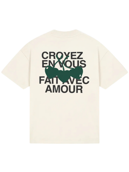Croyez Croyez Amour T-Shirt - Off-White