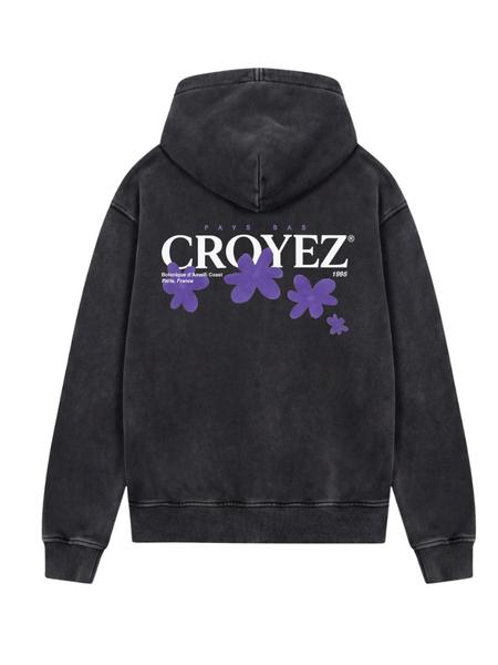 Croyez Croyez Botanique Zip Hoodie - Acid Wash/Dark Purple