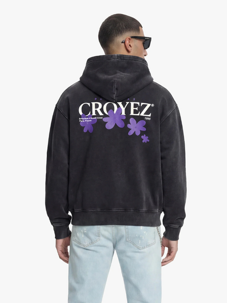 Croyez Croyez Botanique Zip Hoodie - Acid Wash/Dark Purple
