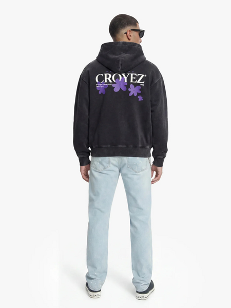Croyez Croyez Botanique Zip Hoodie - Acid Wash/Dark Purple