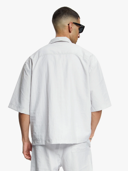 Croyez Croyez Crinkle Patch Shirt - Light Grey