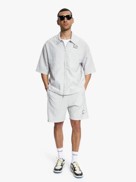 Croyez Croyez Crinkle Patch Shirt - Light Grey