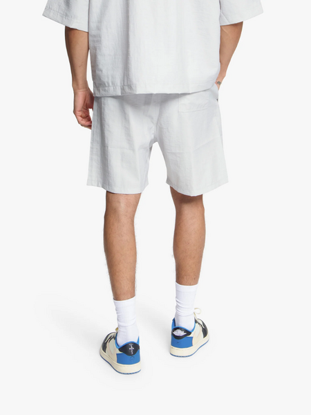 Croyez Croyez Crinkle Patch Shorts - Light Grey