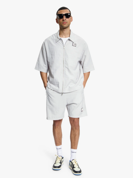 Croyez Croyez Crinkle Patch Shorts - Light Grey