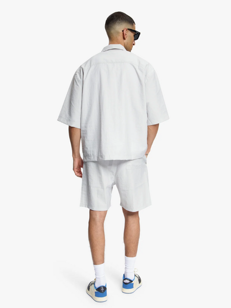 Croyez Croyez Crinkle Patch Shorts - Light Grey