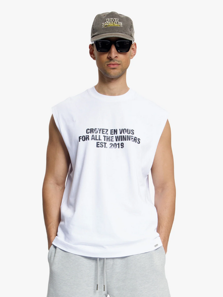 Croyez Winners Sleeveless T-Shirt - White