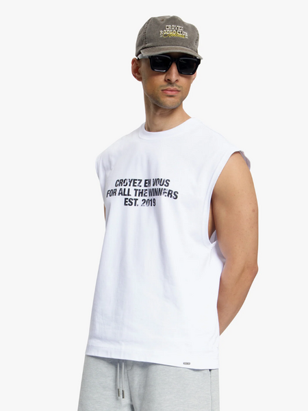 Croyez Croyez Winners Sleeveless T-Shirt - White