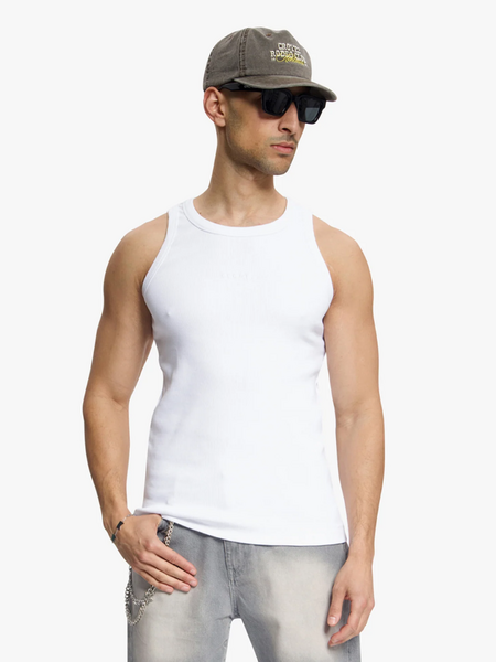Croyez Ribbed Tank Top - White