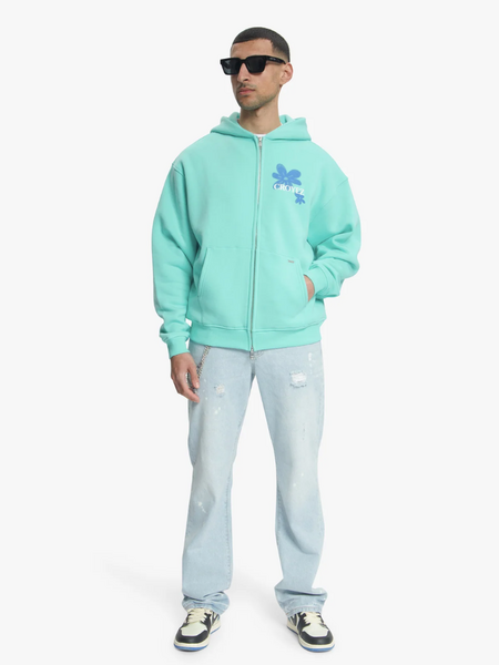 Croyez Croyez Botanique Zip Hoodie - Tiffany Blue
