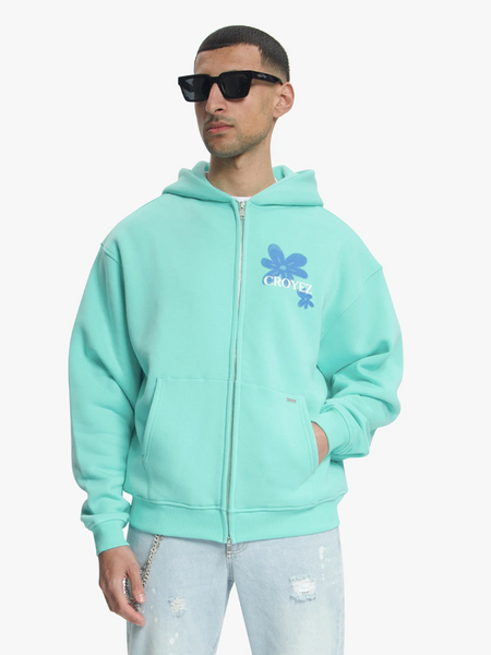 Croyez Croyez Botanique Zip Hoodie - Tiffany Blue