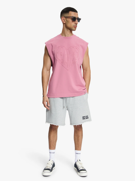 Croyez Cutout Heart Sleeveless T-Shirt - Mauve Croyez Croyez Cutout Heart Sleeveless T-Shirt - Mauve
