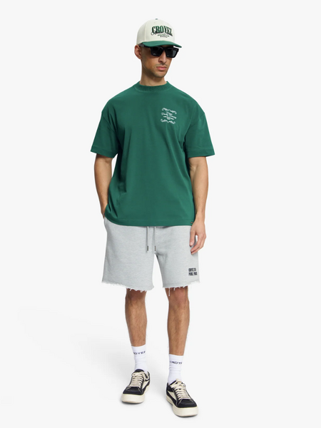 Croyez Croyez Relaxed Paris Shorts - Grey Melange