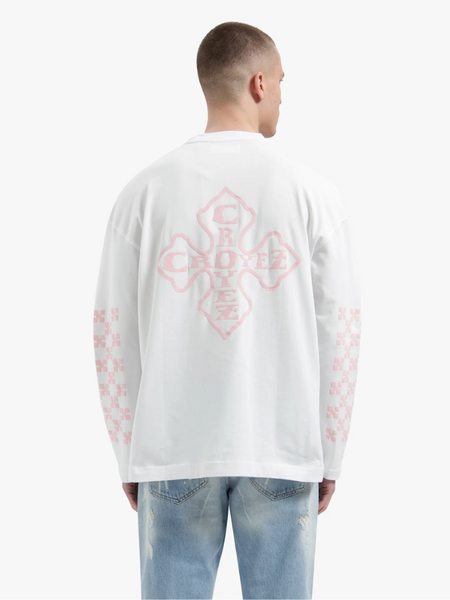 Croyez Croyez Cross Longsleeve - White/Pink