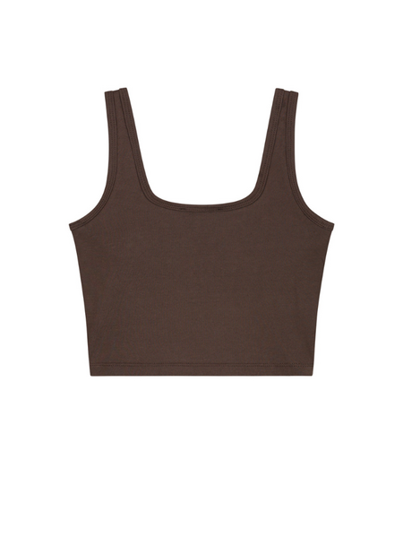 Malelions Malelions Women Cropped Emblem Tank - Espresso