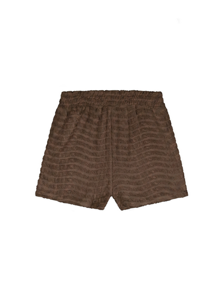 Malelions Malelions Women Monogram Wave Towell Shorts - Espresso