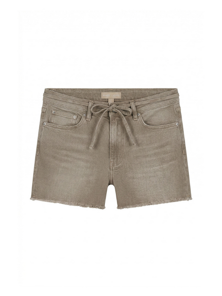 Malelions Women Damaged Emblem Denim - Taupe