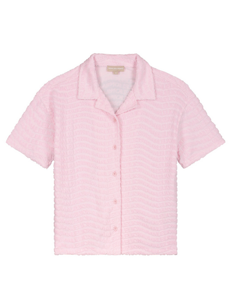 Malelions Women Monogram Wave Towell Shirt - Dusty Pink