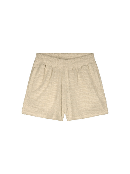 Malelions Women Monogram Wave Towell Shorts - Beige
