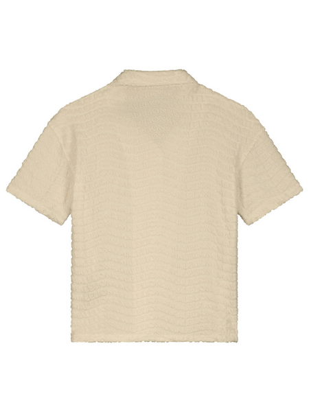 Malelions Malelions Women Monogram Wave Towell Shirt - Beige