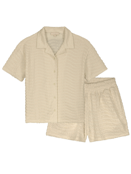 Malelions Women Monogram Wave Towell Combi-Set - Beige