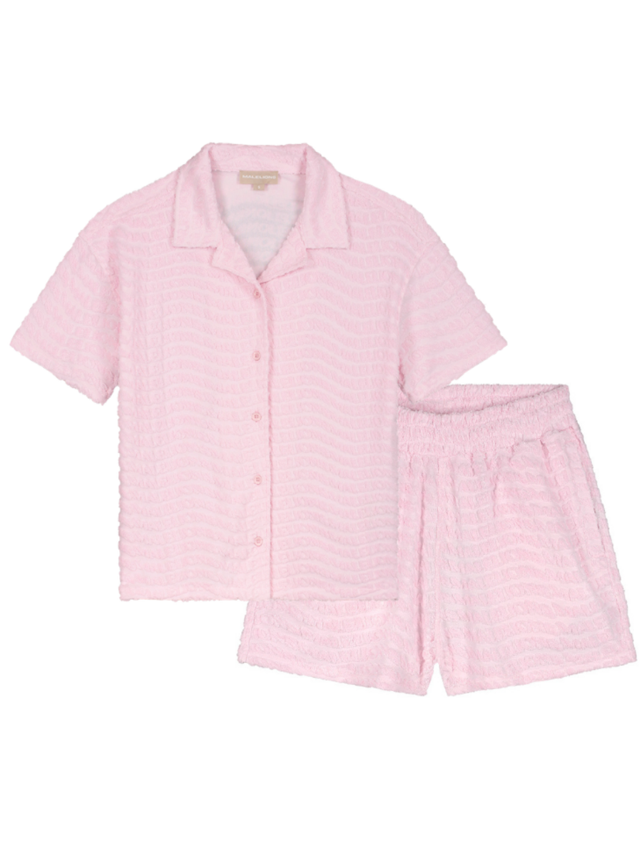 Malelions Malelions Women Monogram Wave Towell Combi-Set - Dusty Pink