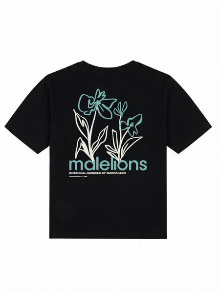 Malelions Kids Relaxed Botanical T- Shirt - Black