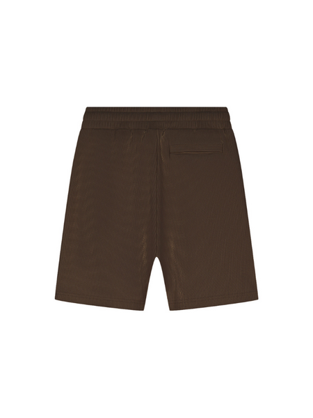 Malelions Malelions Kids Horizon Ribbed Shorts - Dark Brown
