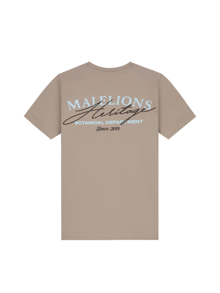 Malelions Kids Heritage T-Shirt - Dark Taupe
