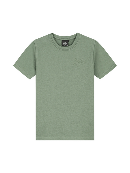 Malelions Kids Slub Structure T-Shirt - Sage Green