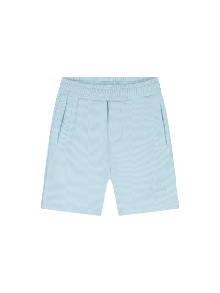 Malelions Kids Horizon Ribbed Shorts - Light Blue