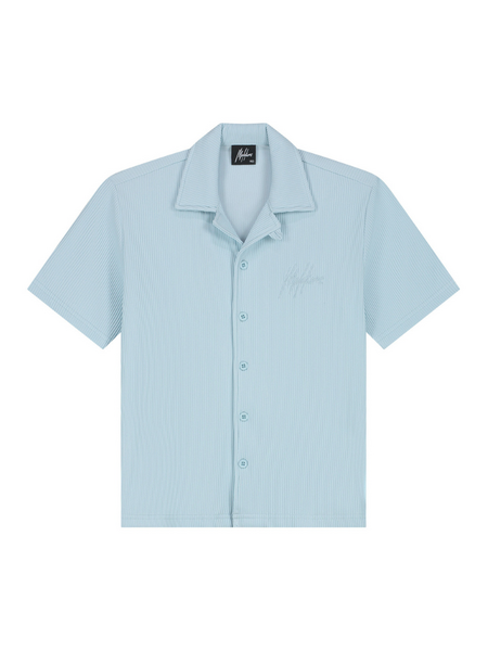 Malelions Kids Horizon Ribbed Shirt - Light Blue