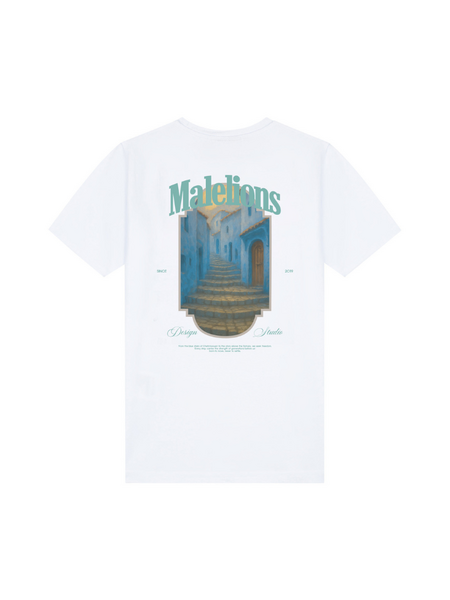 Malelions Kids Blue Stairs T-Shirt - Light Blue