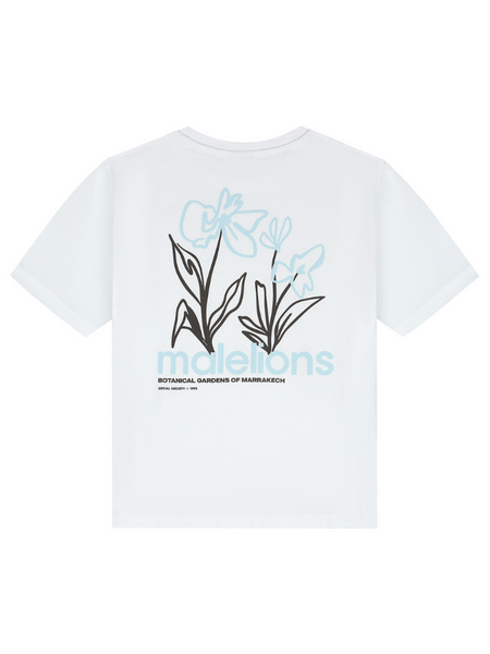Malelions Kids Relaxed Botanical T- Shirt - White