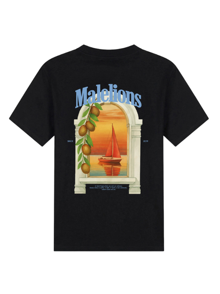 Malelions Malelions Yacht Window T-Shirt - Black