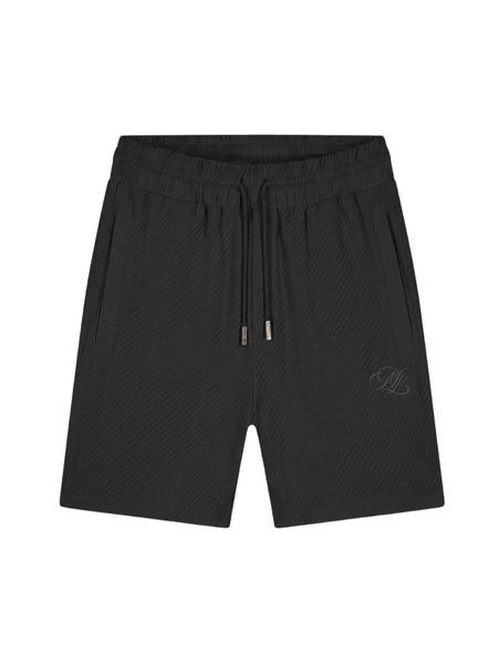 Malelions Malelions Diagonal Seersucker Shorts - Black
