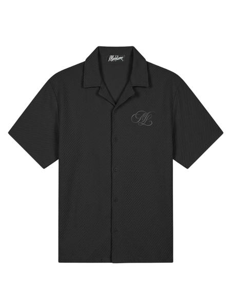 Malelions Malelions Diagonal Seersucker Shirt - Black