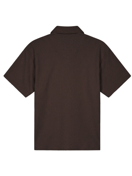 Malelions Malelions Diagonal Seersucker Shirt - Dark Brown