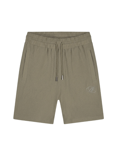 Malelions Malelions Diagonal Seersucker Shorts - Dark Sage
